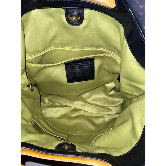 Coach Black and Yellow Shoulder Bag - Picture 13 of 14